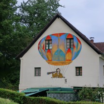 Impressive mural close to the castle Neudrossenfeld